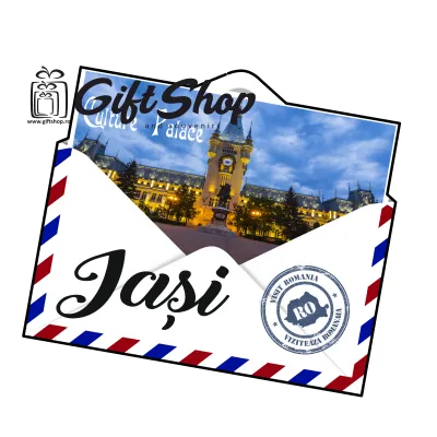 Iasi romania, plic,  magnet frigider mgs100